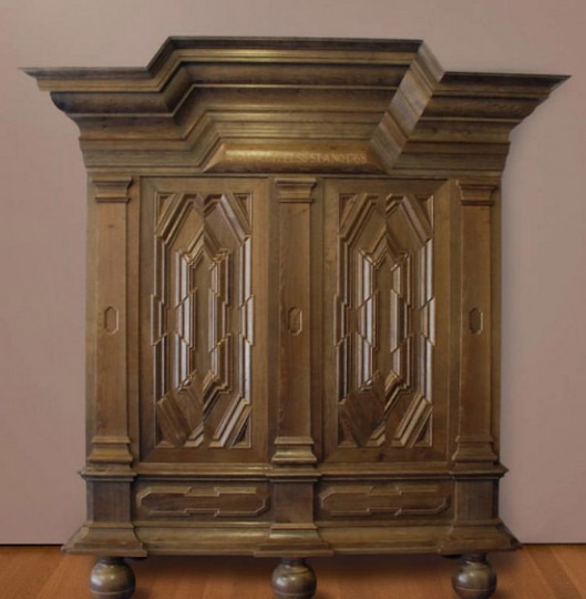 Mecklenburger Barockschrank, Nachbau aus massiver Eiche von Hesemann